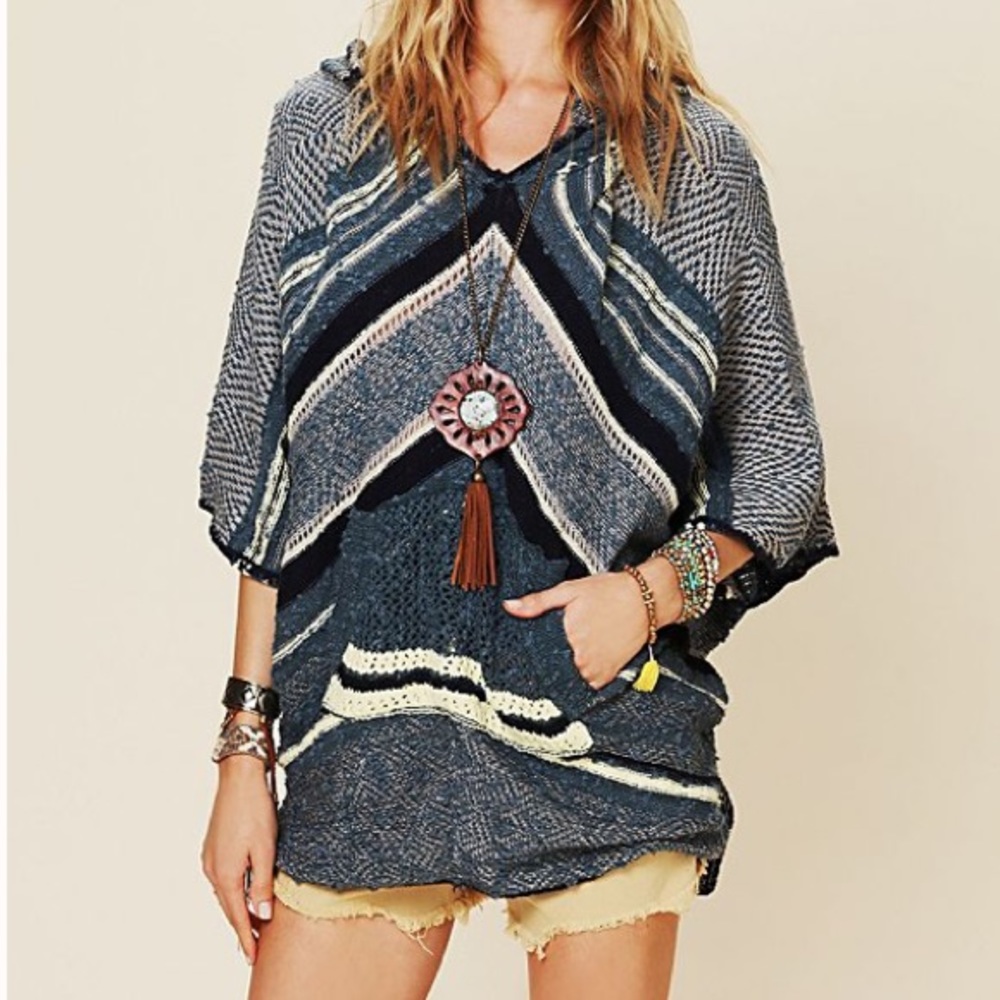 Free People Rising Tides Poncho